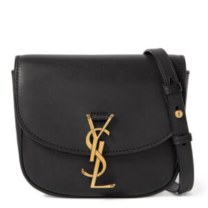 Saint Laurent Kaia mini leather shoulder bag Black