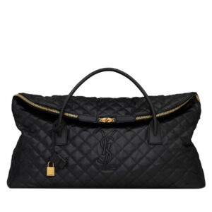 Saint Laurent Es Giant Travel Bag In Quilted Leather Black