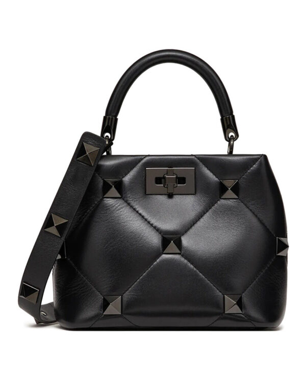 Valentino Garavani Roman Stud The Handle Bag Black