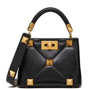 Valentino Garavani Roman Stud The Handle Bag 520 Black