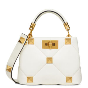 Valentino Garavani Roman Stud The Handle Bag 520 Cream