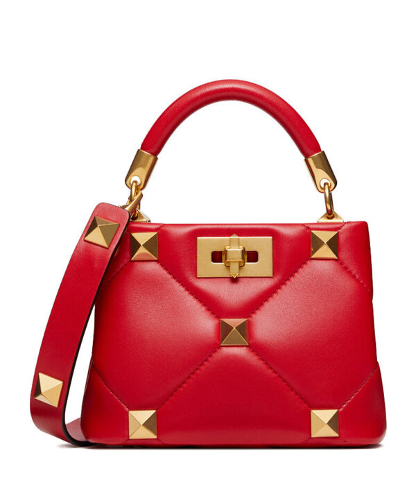 Valentino Garavani Roman Stud The Handle Bag 520 Red