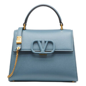 Valentino Garavani Small Vsling Grainy Calfskin Handbag Light Blue