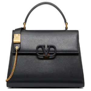 Valentino Garavani Vsling Grainy Calfskin Handbag Black