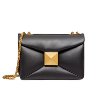 Valentino One Stud Nappa Bag With Chain Black