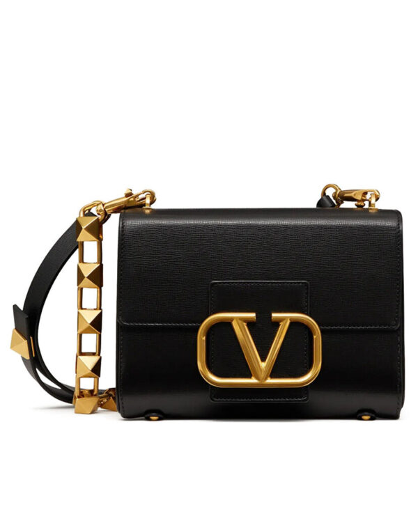 Valentino Garavani Stud Sign Shoulder Bag Black