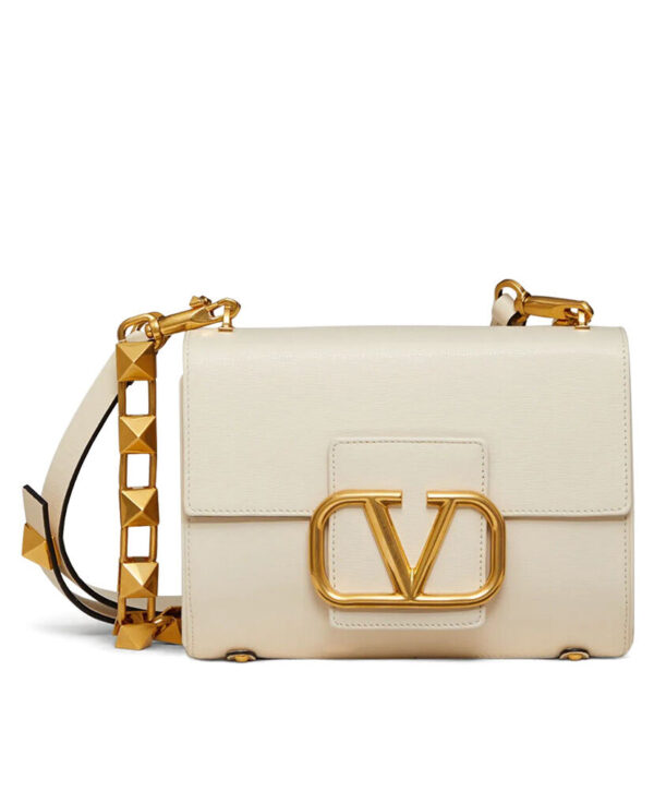 Valentino Garavani Stud Sign Shoulder Bag Cream