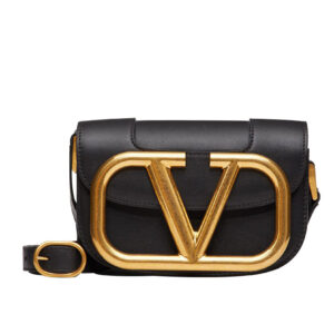 Valentino Garavani Small Supervee Calfskin Crossbody Bag Black