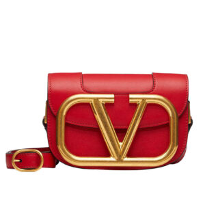 Valentino Garavani Small Supervee Calfskin Crossbody Bag Red