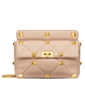 Valentino Garavani Roman Stud Nappa Chain Bag Pink