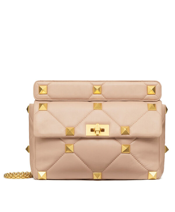 Valentino Garavani Roman Stud Nappa Chain Bag Pink