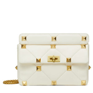 Valentino Garavani Roman Stud Nappa Chain Bag White