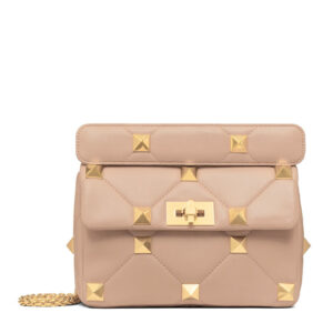 Valentino Garavani Roman Stud Nappa Chain Bag Pink