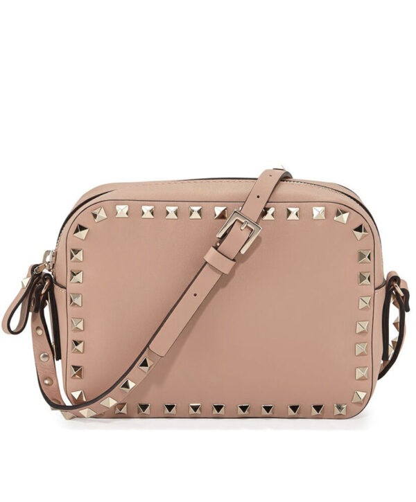 Valentino Rockstud Camera Bag Apricot