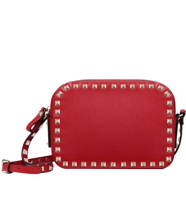 Valentino Rockstud Camera Bag Red