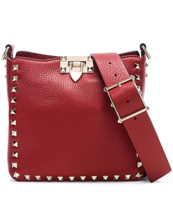 Valentino Garavani Mini Rockstud Crossbody Bag Red