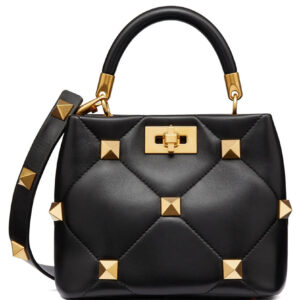 Valentino Garavani Roman Stud The Handle Bag Black