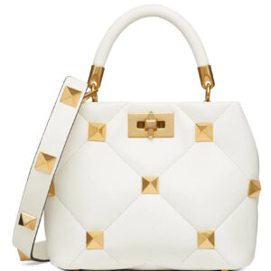 Valentino Garavani Roman Stud The Handle Bag Cream