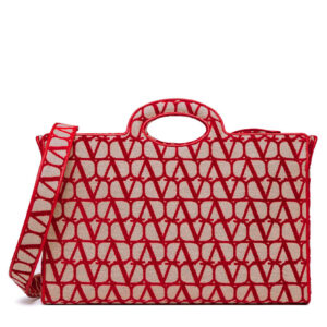 Valentino La Troisieme Toile Iconographe Shopping Bag Red