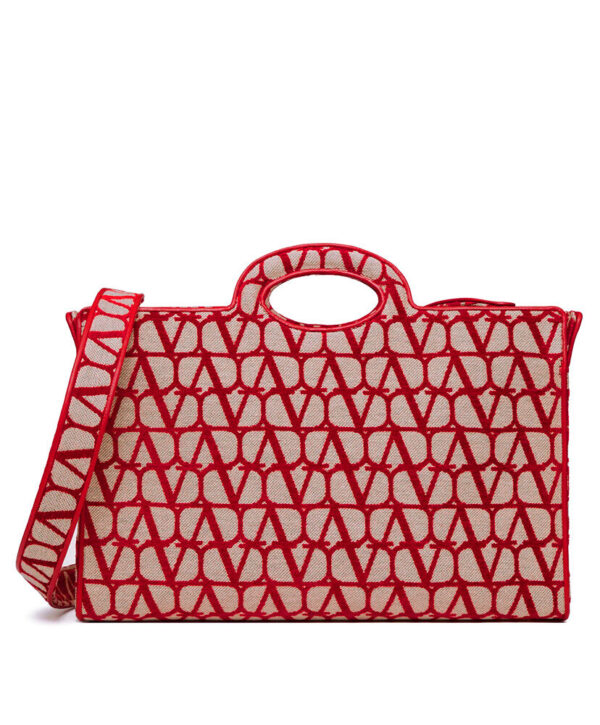 Valentino La Troisieme Toile Iconographe Shopping Bag Red