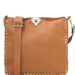 Valentino Rockstud Hobo Bag Coffee