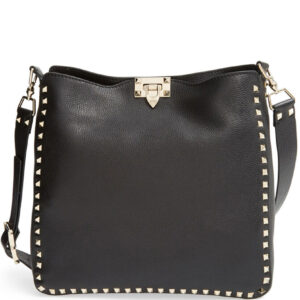 Valentino Rockstud Hobo Bag Black