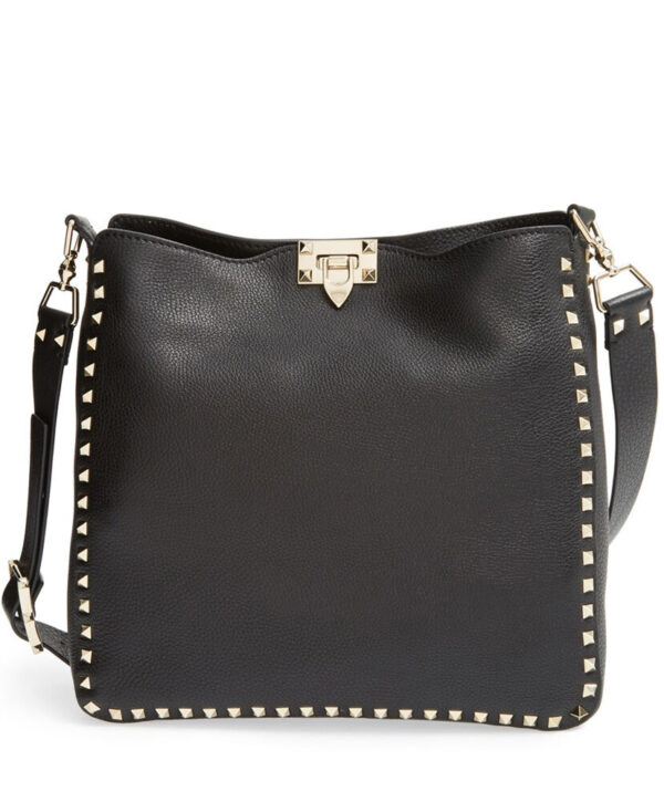 Valentino Rockstud Hobo Bag Black