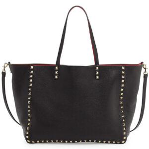 Valentino Garavani Rockstud Reversible Double-Sided Tote Bag Black