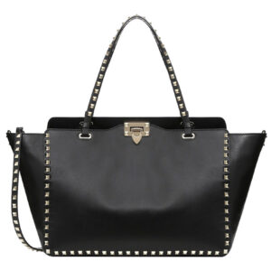 Valentino Large Rockstud Tote Black