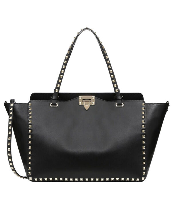 Valentino Large Rockstud Tote Black