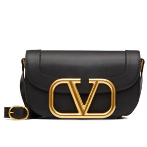 Valentino Garavani Supervee Calfskin Crossbody Bag Black