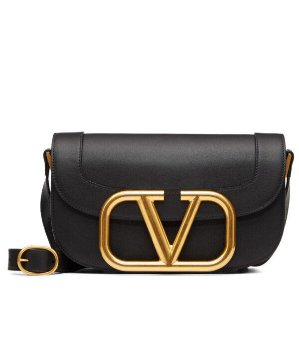 Valentino Garavani Supervee Calfskin Crossbody Bag Black